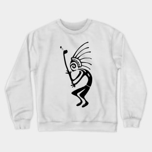 Kokopelli golf black Crewneck Sweatshirt